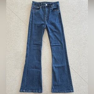 Bershka Dark Blue Flare Jeans